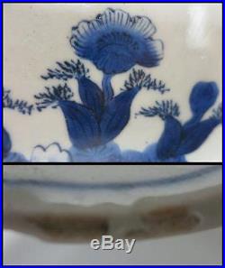 Scarce Antique Japanese Imari Plate Blue White