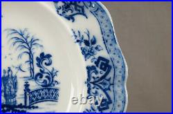 Schlaggenwald Blue & White Chinoiserie 9 3/4 Inch Dinner Plate Circa 1847-1867 B