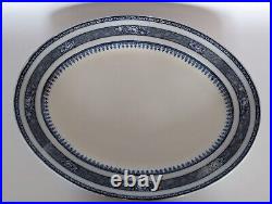 Serving Platters Plates Blue White Keeling Co Losol Ware Ormonde Burslem Oval
