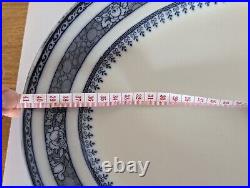 Serving Platters Plates Blue White Keeling Co Losol Ware Ormonde Burslem Oval