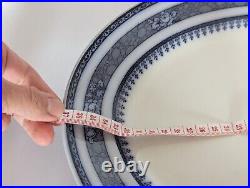 Serving Platters Plates Blue White Keeling Co Losol Ware Ormonde Burslem Oval