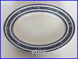 Serving Platters Plates Blue White Keeling Co Losol Ware Ormonde Burslem Oval