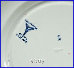 Set 4 Blue and White Fish Plate Dalrymple Powel & Bishop England 9