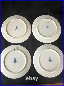 Set 4 ROYAL DELFT blue white pottery 4 seasons plates wall hanging