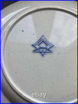 Set 4 Rare Lockhart & Arthur 1855-64 Blue & White Country Scenery Dinner Plates