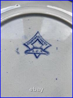 Set 4 Rare Lockhart & Arthur 1855-64 Blue & White Country Scenery Dinner Plates
