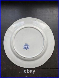 Set 4 Rare Lockhart & Arthur 1855-64 Blue & White Country Scenery Dinner Plates