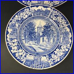 Set(5) Wedgwood Washington & Lee University Plates 10 3/4 Blue & White
