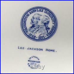 Set(5) Wedgwood Washington & Lee University Plates 10 3/4 Blue & White