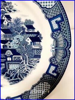 Set 6 George Briard Blue & White Pavillion Dinner Plates Pagodas Amazing & Rare