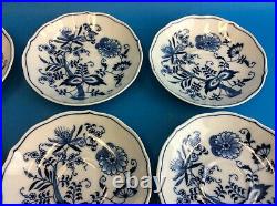 Set 6 Vintage Blue White Blue Danube Floral Pattern Small Serving Plates Bowls