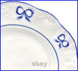 Set Of 4 Lovely Vista Alegre Ruban Blue Bread Plates Excellent Condition