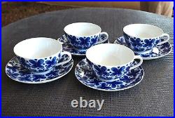 Set Of 4 Rorstrand Mon Amie Breakfast Cups And Saucers Full Pattern 3 Sets Avail