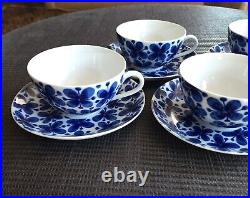 Set Of 4 Rorstrand Mon Amie Breakfast Cups And Saucers Full Pattern 3 Sets Avail