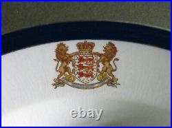 Set Of Six Booths Silicon China Deep Dished Plates. England Royal Armorial Crest