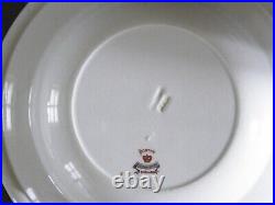 Set Of Six Booths Silicon China Deep Dished Plates. England Royal Armorial Crest