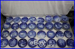 Set of 32 Mint B & G Bing & Grondahl Christmas Plates Blue & White 1964-1998 (1)