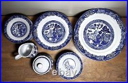 Set of (33) pieces of Royal Cuthbertson Blue Willow China Please See Below