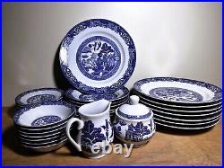 Set of (33) pieces of Royal Cuthbertson Blue Willow China Please See Below