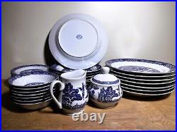 Set of (33) pieces of Royal Cuthbertson Blue Willow China Please See Below