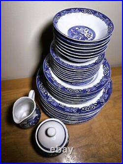Set of (33) pieces of Royal Cuthbertson Blue Willow China Please See Below