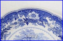 Set of 6 Spode Williamsburg COUNTRY SCENES Blue & White Plates 10 1/2