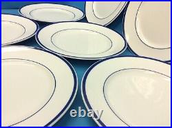 Set of 7 Vintage Brasserie Williams-Sonoma Blue White 11 Dinner Plates Japan