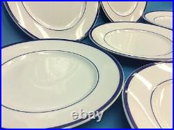 Set of 7 Vintage Brasserie Williams-Sonoma Blue White 11 Dinner Plates Japan