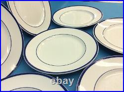 Set of 7 Vintage Brasserie Williams-Sonoma Blue White 11 Dinner Plates Japan