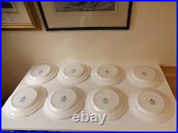 Set of 8 19th Century Pearlware Blue & White Transfer Chinese Marine Plates