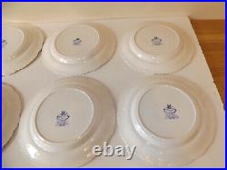 Set of 8 19th Century Pearlware Blue & White Transfer Chinese Marine Plates