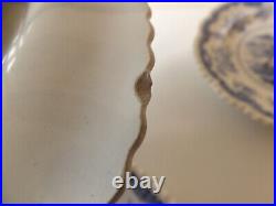 Set of 8 19th Century Pearlware Blue & White Transfer Chinese Marine Plates