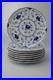 Set of 8 CHRISTINEHOLM Echt Cobalt Blue White Porcelain Plate Germany 7.5