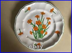 Set of Four Staffordshire Floral 8.5 Dessert/Salad Plates