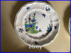 Set of Four Staffordshire Floral 8.5 Dessert/Salad Plates
