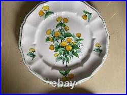 Set of Four Staffordshire Floral 8.5 Dessert/Salad Plates