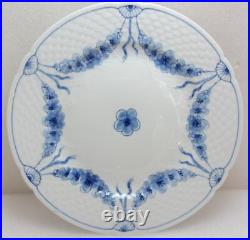 Set of Six (6) Bing & Grondahl, Empire Blue Dinner Plates #25, 9 1/2 (2nd)