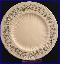 Shelley Harebell Dinner Plate (s) Oleander Shape Blue Flowers