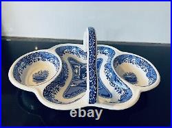 Spode 200th Anniversary Blue Italian Strawberry Basket Tray