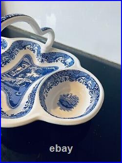 Spode 200th Anniversary Blue Italian Strawberry Basket Tray