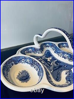 Spode 200th Anniversary Blue Italian Strawberry Basket Tray