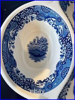 Spode 200th Anniversary Blue Italian Strawberry Basket Tray