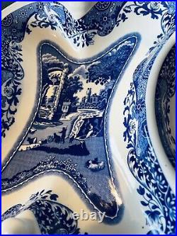 Spode 200th Anniversary Blue Italian Strawberry Basket Tray