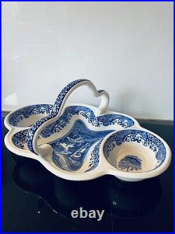 Spode 200th Anniversary Blue Italian Strawberry Basket Tray