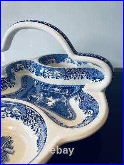 Spode 200th Anniversary Blue Italian Strawberry Basket Tray