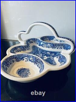 Spode 200th Anniversary Blue Italian Strawberry Basket Tray