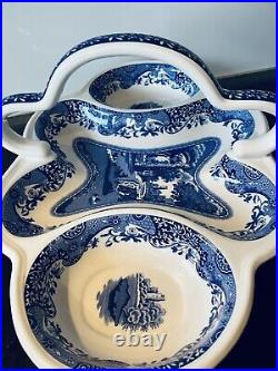 Spode 200th Anniversary Blue Italian Strawberry Basket Tray