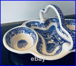 Spode 200th Anniversary Blue Italian Strawberry Basket Tray