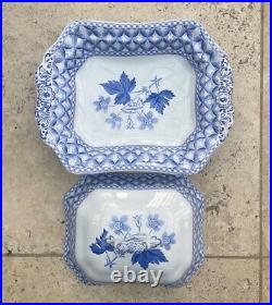 Spode Blue Geranium Covered Vegetable Dish/Tureen, Blue & White plus Cover, RARE