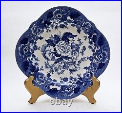 Spode Blue Room British Flowers Poppy Buffet/Dessert Plates (8) Made In England